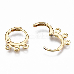 Brass Huggie Hoop Earring Findings&nbsp;KK-N233-082-NF