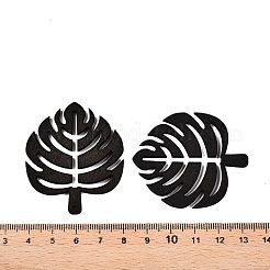 天然ポプラ材のペンダント  染め  ツリー  ブラック  49.5x42x2mm  穴：1.4mm&nbsp;WOOD-N016-28A