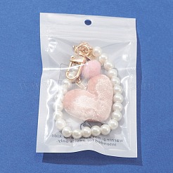 Plush Love Heart Pendant Decorations&nbsp;AJEW-FS0001-08