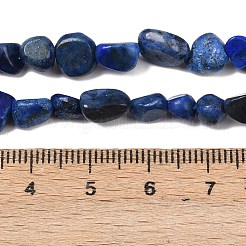 天然石ラピスラズリビーズ連売り  チップ  6~9x6~8x3.5~6mm  穴：0.8~1mm  14.76''~15.94''（37.5~40.5センチメートル）&nbsp;G-P597-B01-01