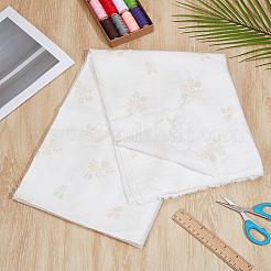 Cotton and Linen Embroidered Flower Fabric&nbsp;AJEW-WH0816-157