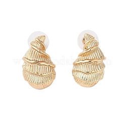 Sea Snail Alloy Stud Earrings&nbsp;EJEW-A112-03KCG