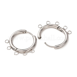 304 Stainless Steel Hoop Earring Findings&nbsp;STAS-D183-02B-P