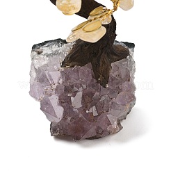 Natural Yellow Quartz Chips Tree Sculpture&nbsp;DJEW-K026-01B