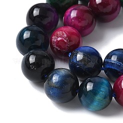 Natural Tiger Eye Beads Strands&nbsp;G-B133-A02-8MM-06