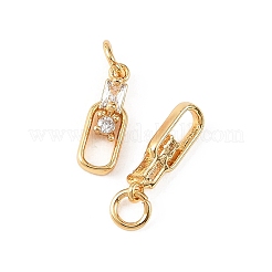 SHEGRACE Brass Micro Pave Clear Cubic Zirconia Charms&nbsp;XGRQ4N510-726G