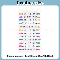 12Pcs 12 Color Word Best Friend Acrylic Braided Bead Bracelets Set&nbsp;BJEW-AN0001-47
