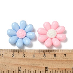 不透明樹脂ペンダント  ヒマワリ  ミックスカラー  27.5x7.5mm&nbsp;CRES-R457-01B