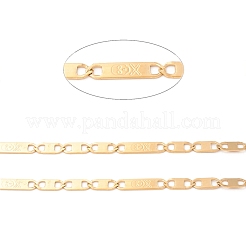 イオンプレーティング（IP）304ステンレスチェーン  溶接されていない  スプールで  ゴールドカラー  11x5x0.5mm  約32.81フィート（10m）/ロール&nbsp;STAS-M295-06G