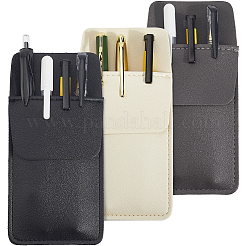 3Pcs 3 Colors Rectangle Leather Pen Bag&nbsp;DIY-CL0002-23
