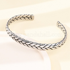 Retro 316 Surgical Stainless Steel Cuff Bangles&nbsp;BJEW-C142-14B-AS