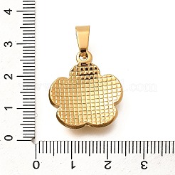 ステンレスペンダント201個  花のチャーム  イオンプレーティング（ip）  ゴールドカラー  23.5x20.5x3.5mm  穴：7.5x3.5mm&nbsp;STAS-Q344-04C-G