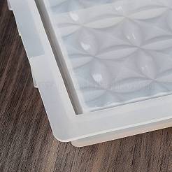 ディナープレートシリコン型  レジンキャストトレー型  UVレジン用  エポキシ樹脂工芸品作り  長方形  260x140x16mm  内径：54x54mm&nbsp;LS-DIY-Q037-12C