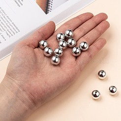 カーニバルのお祝いに使う  マルディグラビーズ  メッキアクリルビーズ  ラウンド  シルバーカラー  直径約12mm  穴：2mm  約310個/277g&nbsp;LS-PL685-1
