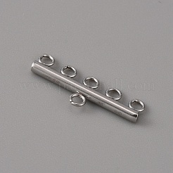 201 ステンレス シャンデリア コンポーネント リンク  ステンレス鋼色  9x25x2.5mm  穴：2mm&nbsp;LS-STAS-WH0043-06D-P-1