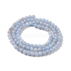 Natural Angelite Beads Strands&nbsp;G-G840-03-4mm
