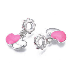 Rack Plating Alloy Enamel European Dangle Charms&nbsp;MPDL-N039-057