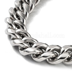 Tarnish Resistant 304 Stainless Steel Cuban Link Chains Bracelets for Men & Women&nbsp;BJEW-D031-14P