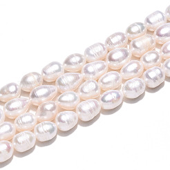 Natural Cultured Freshwater Pearl Beads Strands&nbsp;PEAR-N012-08P-01
