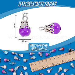 120Pcs Glass Pendants&nbsp;PALLOY-PHE00012