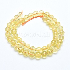 Natural Citrine Beads Strands&nbsp;X-G-E483-12-6mm