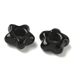 天然混合宝石ヨーロッパビーズ  花大きな穴ビーズ  14~15x14~15x5.5~6mm  穴：5mm&nbsp;G-C252-02