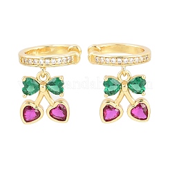 Brass Micro Pave Cubic Zirconia Cuff Earrings&nbsp;EJEW-Z164-08G-01