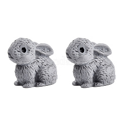 オペーク樹脂カボション  兎  ミックスカラー  16.5~17.5x20~22.5x12.5mm&nbsp;X-CRES-N022-185