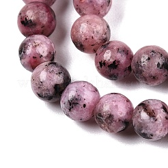 染め加工天然石ホワイトジェイドビーズ連売り  ラウンド  インディアンレッド  4.5x4~4.5mm  穴：0.7mm  約82~89個/連  14.69~15.04''（37.3~38.2センチメートル）&nbsp;G-T140-4mm-B05