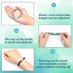 8Pcs 8 Colors Resin Tortoise Beaded Stretch Bracelets Set&nbsp;BJEW-AN0001-16