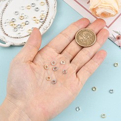 18Pcs 3 Colors Brass Ring Charm Connectors&nbsp;KK-FS0002-17