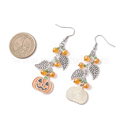Tibetan Style Alloy Enamel Dangle Earrings&nbsp;EJEW-TA00714