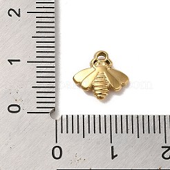 304ステンレススチールチャーム  ミツバチのチャーム  14KGP本金メッキ  10x10.5x2mm  穴：1.1mm&nbsp;STAS-L022-286G
