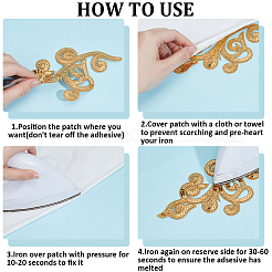 5Pairs Embroidery Thread Clothing Patches&nbsp;PATC-GF0001-97C