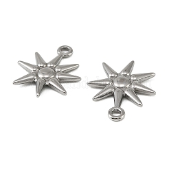 304ステンレスペンダント  太陽と星のチャーム  ステンレス鋼色  21.5x18x2mm  穴：2mm&nbsp;STAS-Z198-03P