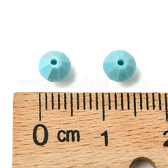 プレシオサ®クリスタルビーズ  チェコクリスタル  双円錐形(451 69 302 ロンデル)  63030 200 ターコイズab  5mm  穴：1mm&nbsp;X-PRC-BA5-63030-200