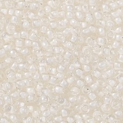 TOHOラウンドシードビーズ  日本製シードビーズ  （981)つの内側のカラークリスタル/スノーライニング  11/0  2.2mm  穴：0.8mm  約1110PCS /ボトル  10 G /ボトル&nbsp;SEED-JPTR11-0981