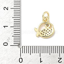 Brass Micro Pave Cubic Zirconia Charms&nbsp;ZIRC-I356-13G-01