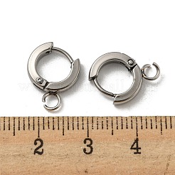 Tarnish Resistant 201 Stainless Steel Huggie Hoop Earrings Findings&nbsp;STAS-A167-01I-P