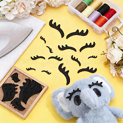 96Pcs 8 Styles Felt Craft Doll Eyelash&nbsp;DIY-NB0015-96