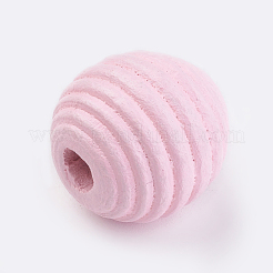 天然木蜂の巣ヨーロッパビーズ  染め  ラウンド  ピンク  19~20x19mm  穴：5mm  約200個/500g&nbsp;WOOD-Q030-54C