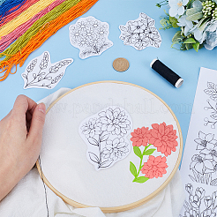 Pva水溶性刺繍補助描画スケッチ  花  297x210 MMM  2個/セット&nbsp;DIY-WH0514-020