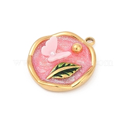 304 Stainless Steel Enamel Pendants&nbsp;STAS-C121-08B-G