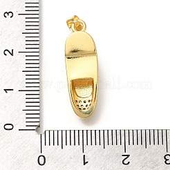 Rack Plating Brass with Cubic Zirconia Pendants&nbsp;KK-Z086-48G