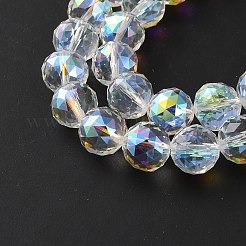 Transparent Electroplate Glass Beads Strands&nbsp;EGLA-N002-34E-H01