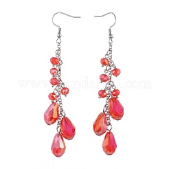 Teardrop Glass Dangle Earrings&nbsp;EJEW-JE03506