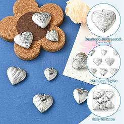 8pcs 8 Styles 304 Stainless Steel Locket Pendants&nbsp;STAS-CJ0002-98