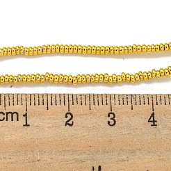 電気めっき合成非磁性ヘマタイト ビーズ 連売り  ロンデル  黄金メッキ  5x3x1mm  穴：0.7mm  約401個/連  16.38''（41.6センチメートル）&nbsp;G-I360-C02-01