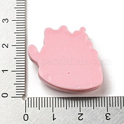Spring Cherry Blossoms Theme Opaque Resin Pudding Decoden Cabochons&nbsp;RESI-E055-02A