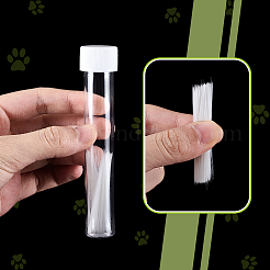 ナイロンひげ  diyの人形のおもちゃの人形のプラシ天の動物の作成のため  ホワイト  51x0.1mm&nbsp;DIY-WH0591-094
